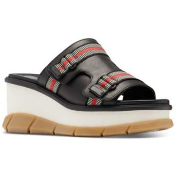 Sorel Joanie III Slide Women's Black and Red Sandals size 9 NWT in box - Picture 3 of 12
